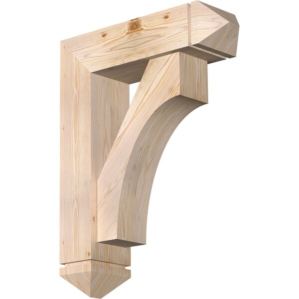 Ekena Millwork Westlake Arts and Crafts Smooth Bracket w/ Offset Brace, Douglas Fir, 7 1/2"W x 26"D x 34"H BKT0806X26X34WTL03SDF - main